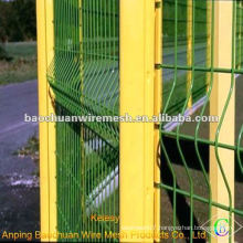 The green welded triangle bending fence